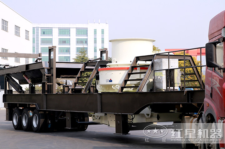 移動石粉制砂機發(fā)貨現(xiàn)場，到場即可作業(yè)