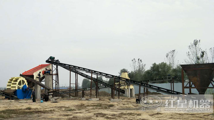 制砂生產(chǎn)線(xiàn)實(shí)拍圖，還有多種配置可以選擇