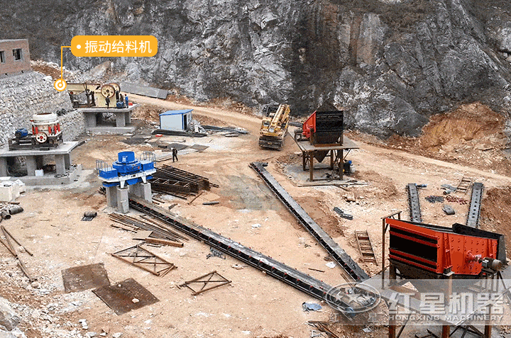 制砂生產現場設備搭配，可提供設計生產線服務